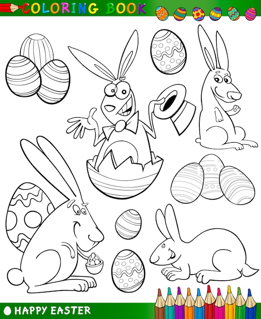 Easter cartoon themes for coloring