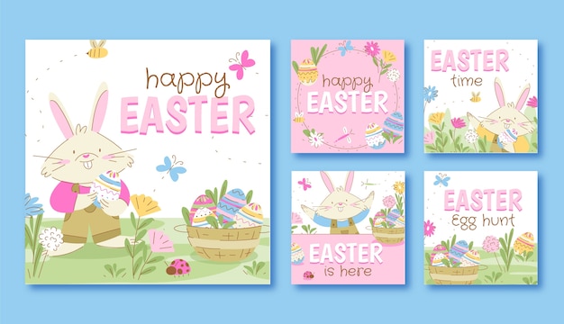 Easter celebration instagram posts collection