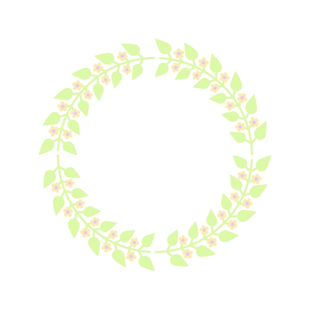 Vector easter circle frame wreath with branches vector illustration