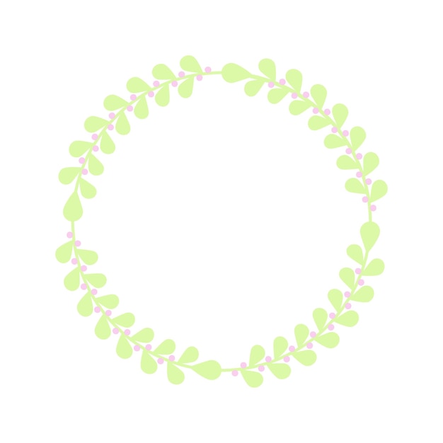 Vector easter circle frame wreath with branches vector illustration