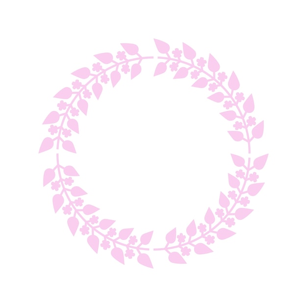 Easter circle frame wreath with branches Vector illustration