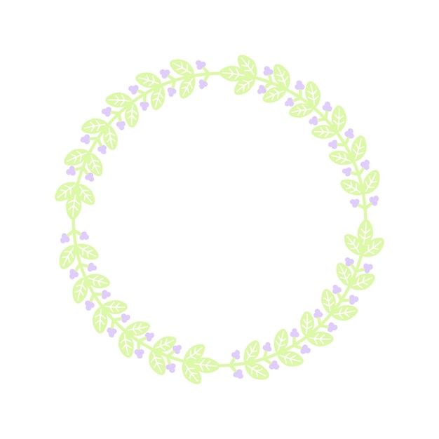Vector easter circle frame wreath with branches vector illustration