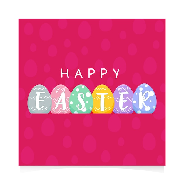 Vector easter colorful post vector illustration