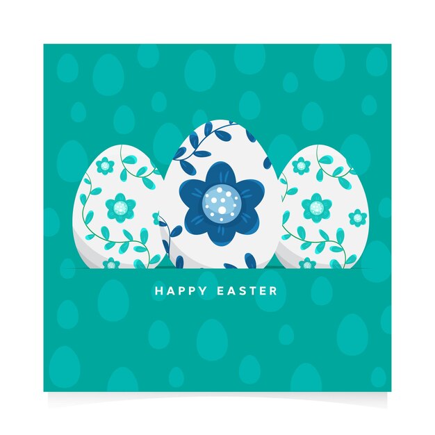 Vector easter colorful post vector illustration