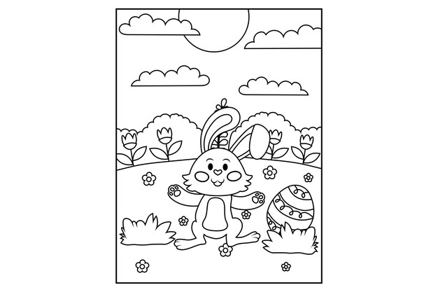 easter coloring page for kids