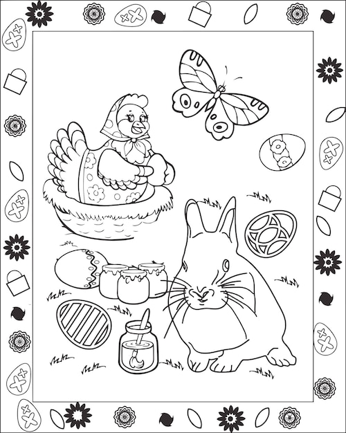 Easter Coloring page for kids