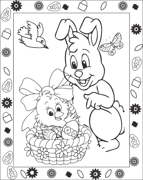 Easter Coloring page for kids