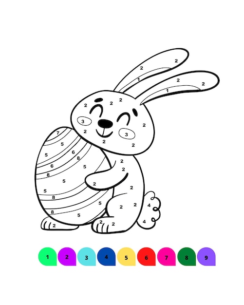 Easter Coloring Pages Easter Color by Number Pages Color by Number Pages for Kids