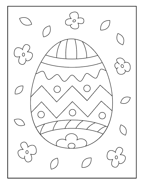 Vector easter coloring pages for kids