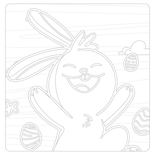 Vector easter coloring pages for kids