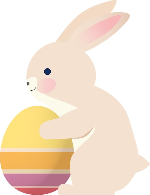 休日のデザイン コンセプトのイースター キューブ バニー小さなウサギ