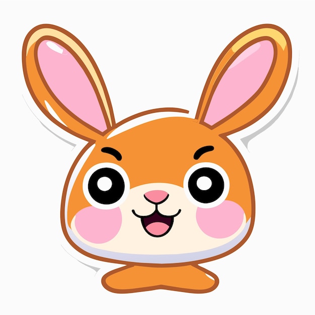Vector easter cute bunny hamster hand drawn cartoon sticker icon concept isolated illustration