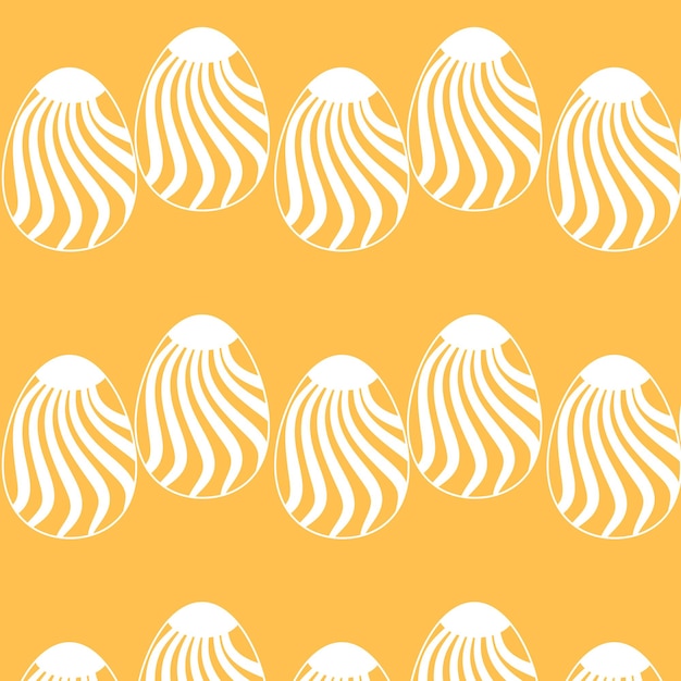 Пасхальный милый веселый орнамент с пасхальными яйцами Векторная иллюстрация