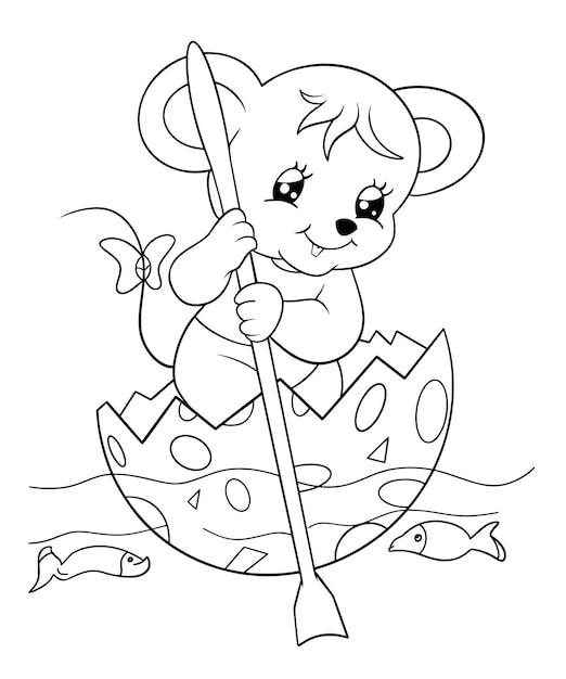 Easter Cute Coloring Page