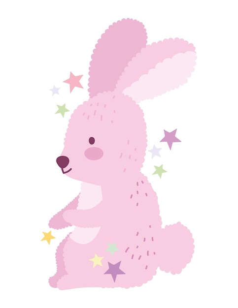Vector easter cute rabbit isolated icon