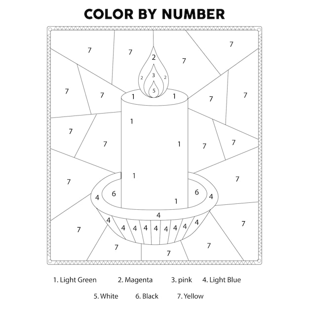 Easter Day color by number coloring page - Easter print by number