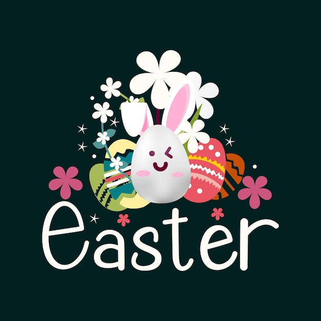 Easter day design template vector