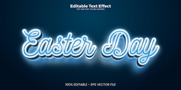Easter Day Editable text effect in modern trend style