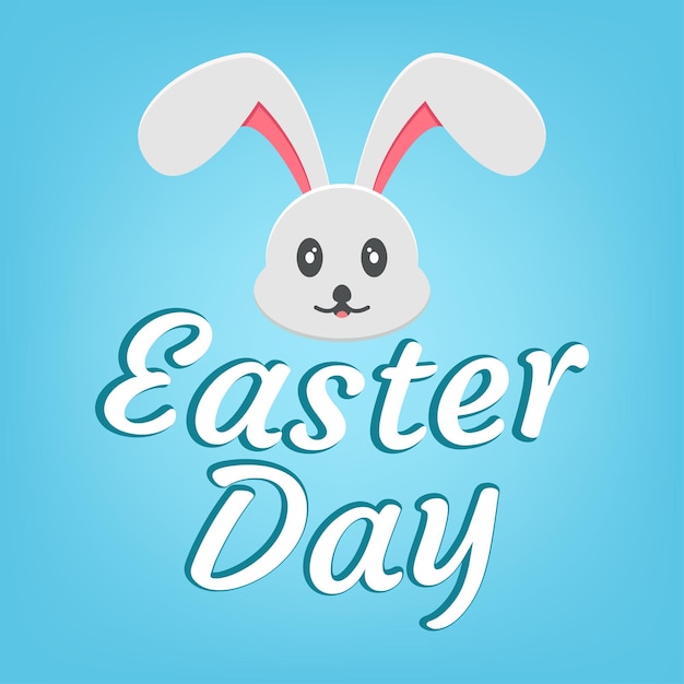 Easter Day Poster and Flyer template with bunny ears