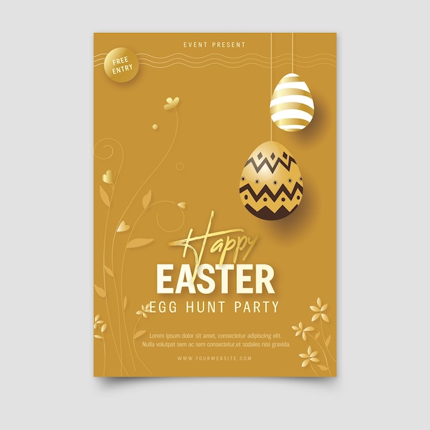 Vector easter day poster