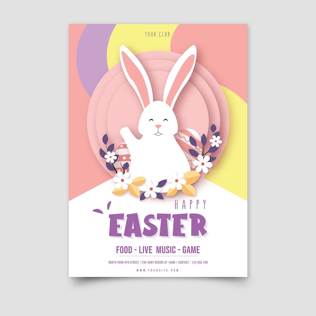 Vector easter day poster