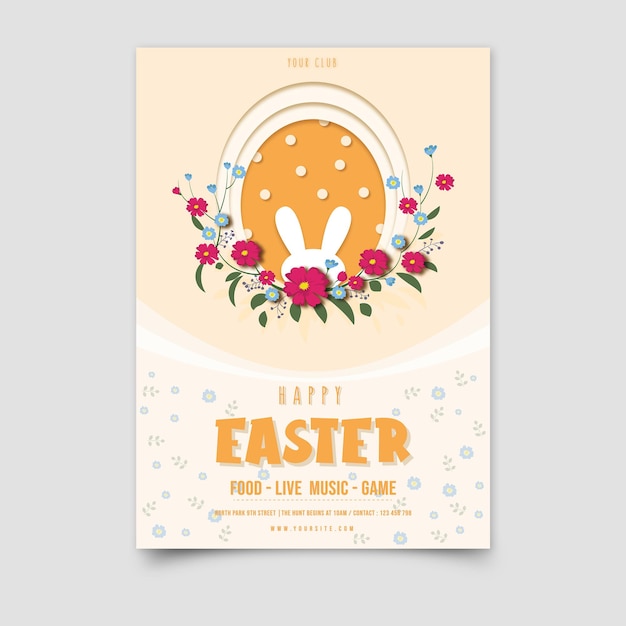 Vector easter day poster