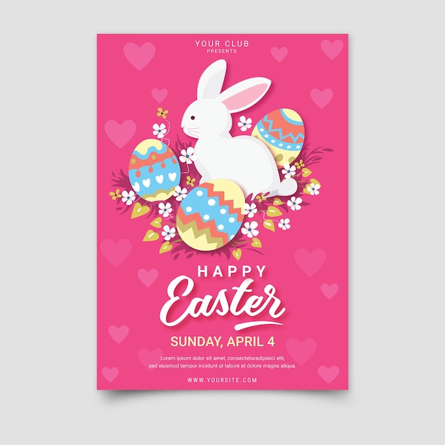 Vector easter day poster