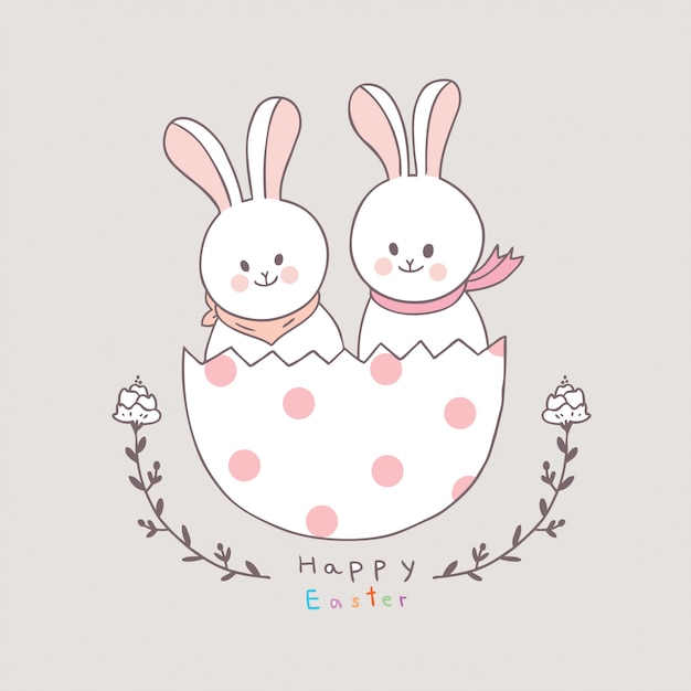 Easter day rabbits