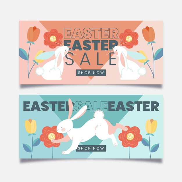 Vector easter day sale banner