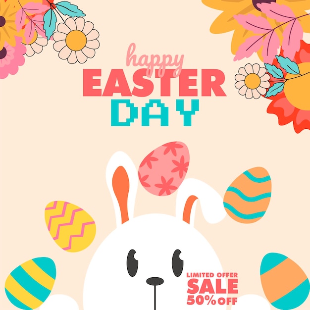 easter day sale desigbn banner, poster or social media post