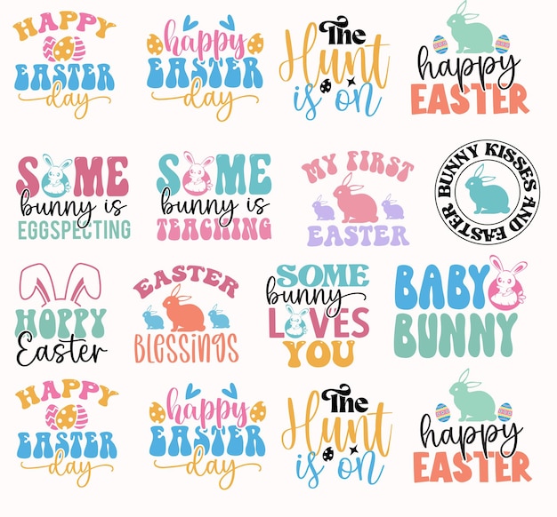 Vector easter day svg t shirt design template