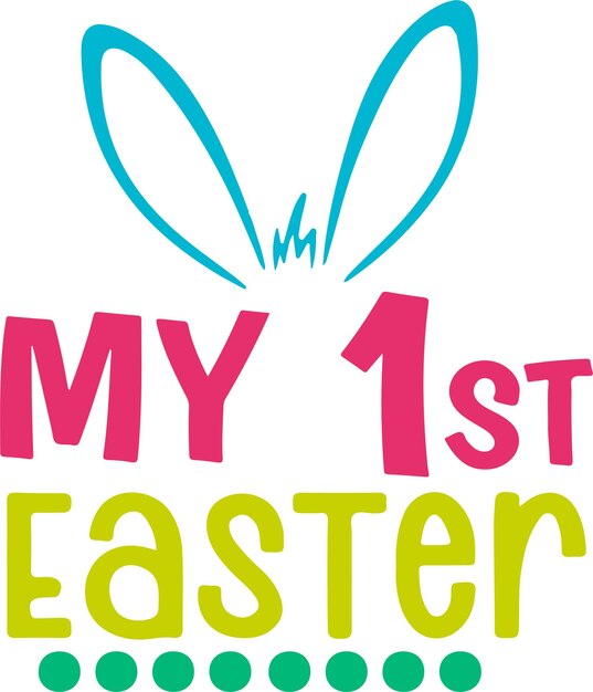 Vector easter day typography design printing voor t-shirt sweatshirt mug banner poster enz.