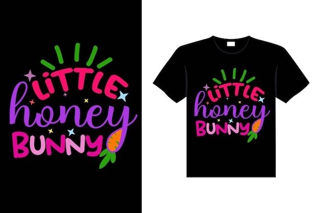Giorno di pasqua tipografia uovo lettering t-shirt design vacanza saluto simpatico coniglietto arte vettoriale