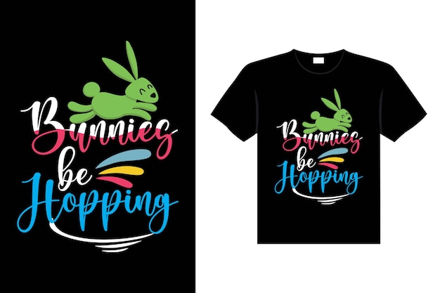 Giorno di pasqua tipografia uovo lettering tshirt design vacanza saluto simpatico coniglietto arte vettoriale