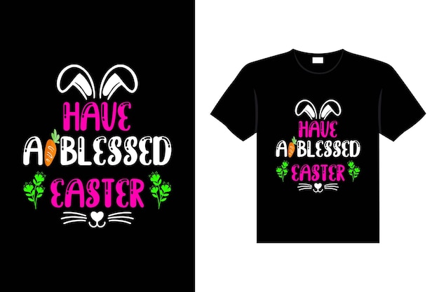 Easter day typography egg lettering tshirt design holiday greeting cute bunny vector art