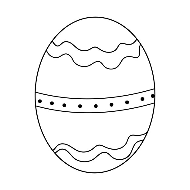 Vettore clipart vettoriali in bianco e nero per il giorno di pasqua