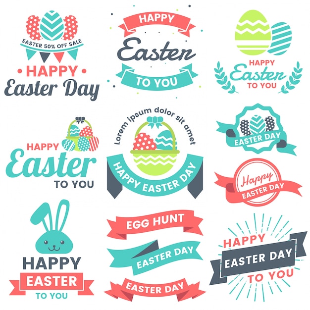 Easter Day Vector Logo for banner