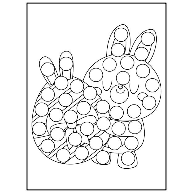 Easter dot marker coloring pages for kids