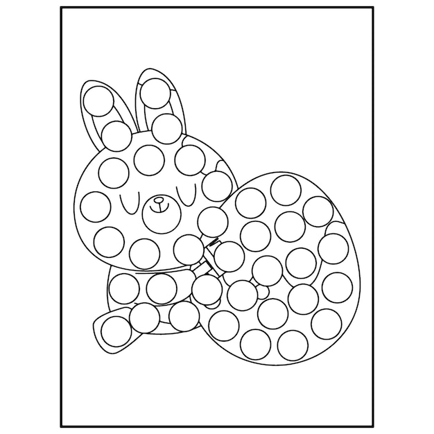 Easter dot marker coloring pages for kids