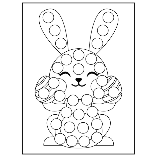 Easter dot marker coloring pages for kids