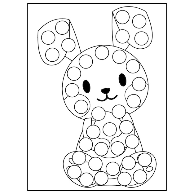 Easter dot marker coloring pages for kids