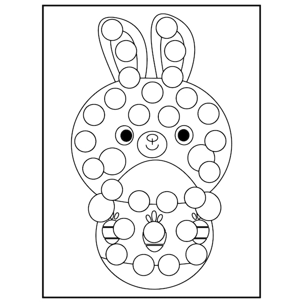 Easter dot marker coloring pages for kids