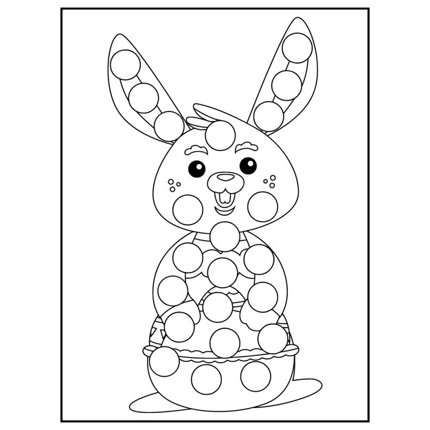 Easter Dot Marker Coloring pages for kids