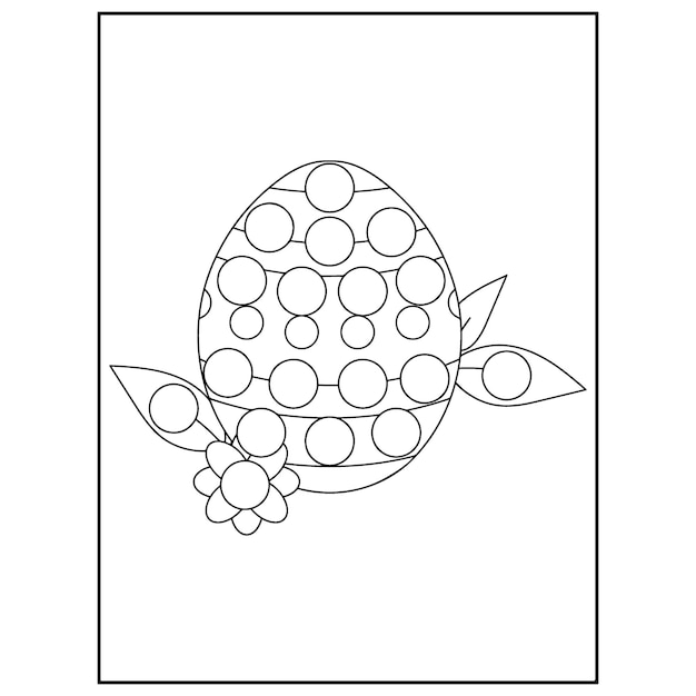 Easter Dot Marker Coloring pages for kids