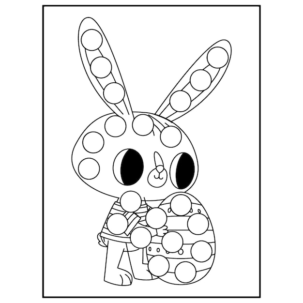 Easter Dot marker Coloring pages for kids