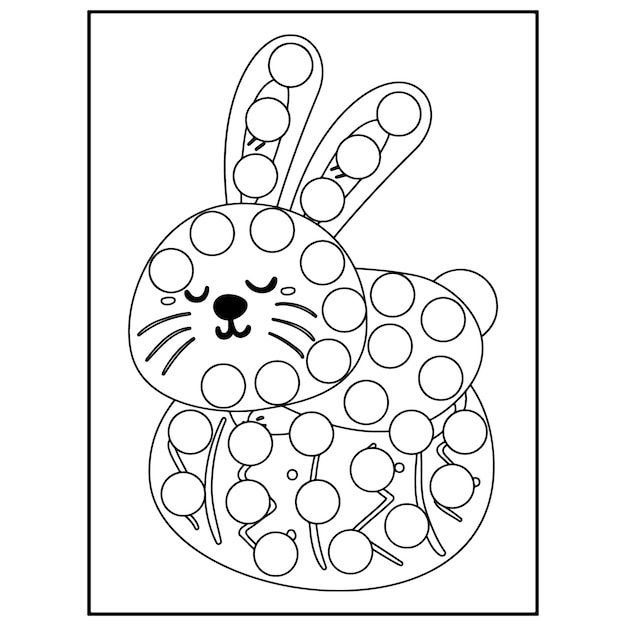 Easter Dot marker Coloring pages for kids