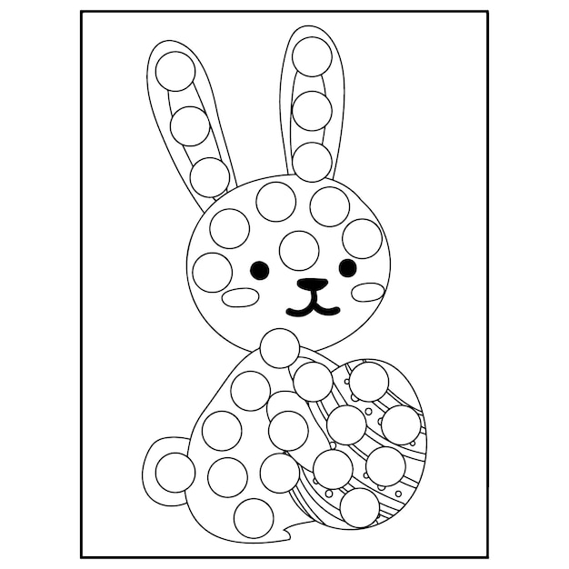 Easter Dot Marker Coloring pages for kids