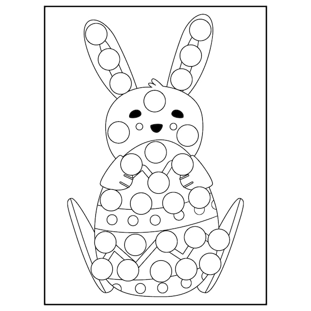 Easter dot marker coloring pages for kids