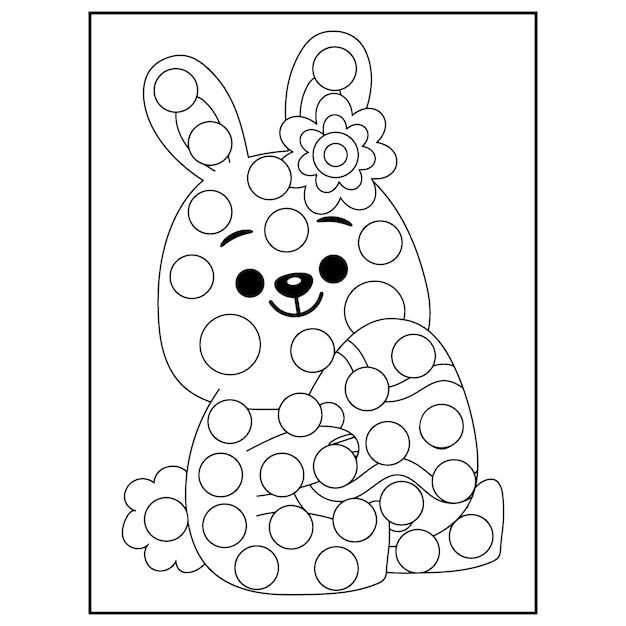 Easter Dot Marker Coloring pages for kids