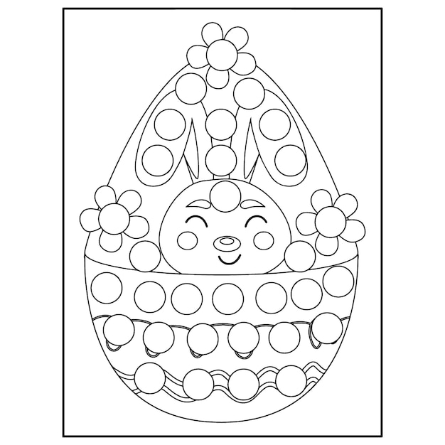 Easter Dot Marker Coloring pages for kids